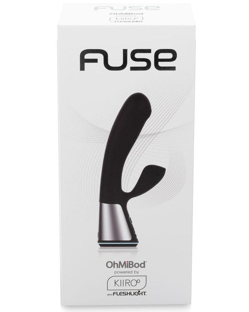 Kiiroo OhMiBod Fuse - Masajeador vibrador interactivo de doble estimulación, color negro