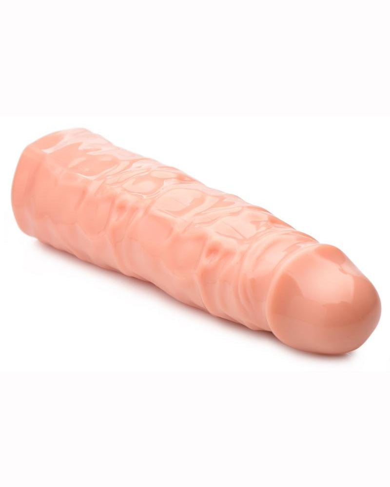 Funda para agrandar el pene Size Matters de 3 pulgadas, color carne, 8,5 pulgadas