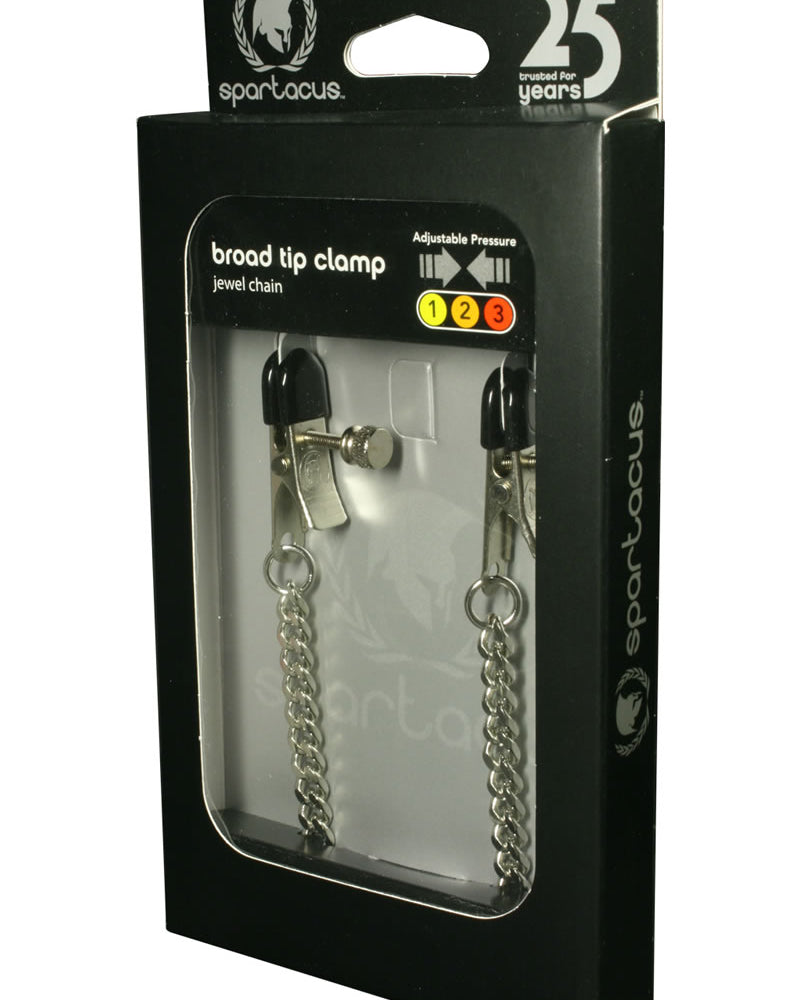 Pinzas para pezones con punta ancha ajustables - Jewel Chain