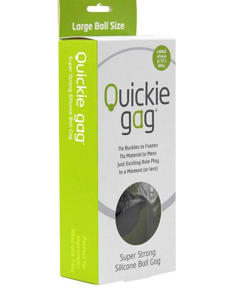 Quickie Gag Silicone Ball Gag Bondage Black