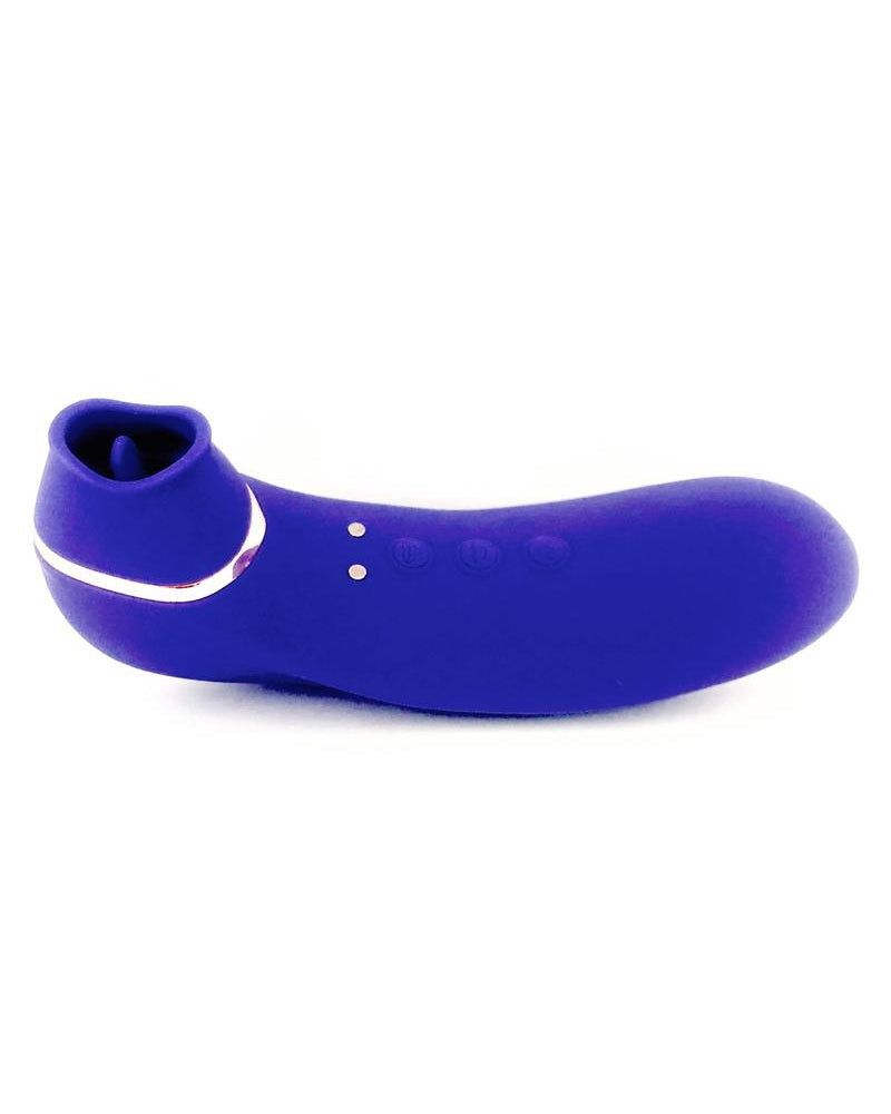 Sensuelle Trinitii Suction Tongue Vibrator Rechargeable Multi Speed Ultra Violet