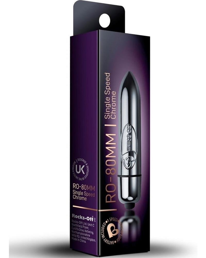 Rocks Off 80 Single Speed Bullet Waterproof Chrome