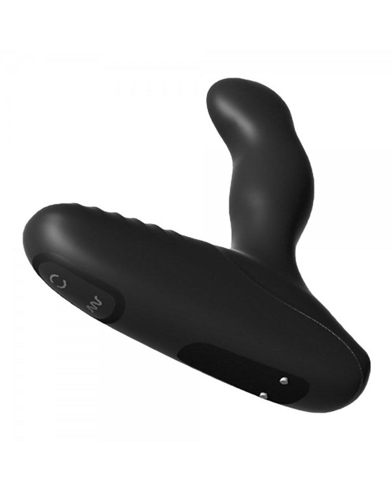 Masajeador de próstata giratorio recargable Revo Intense de silicona resistente al agua y color negro