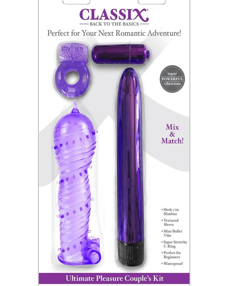 Classix Ult Pleasure Couples Kit Purp