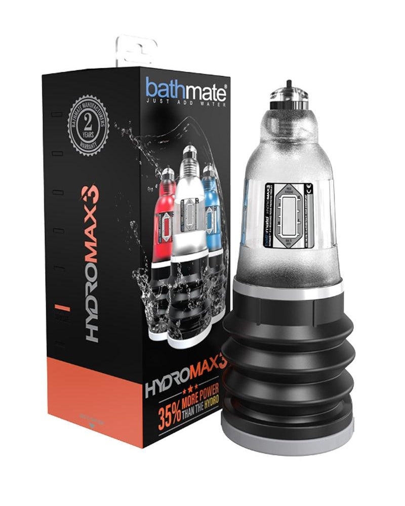 Bathmate Hydromax3 Penis Pump Water Pump Waterproof Crystal Clear