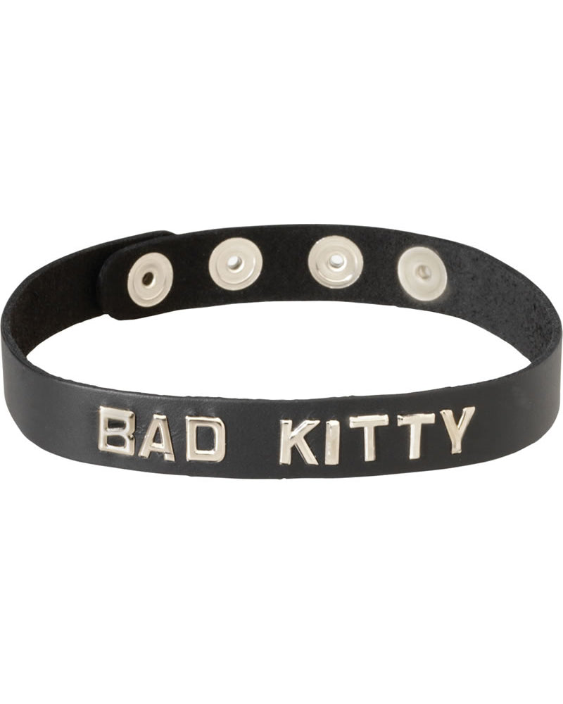 Collar con banda de palabras - Bad Kitty