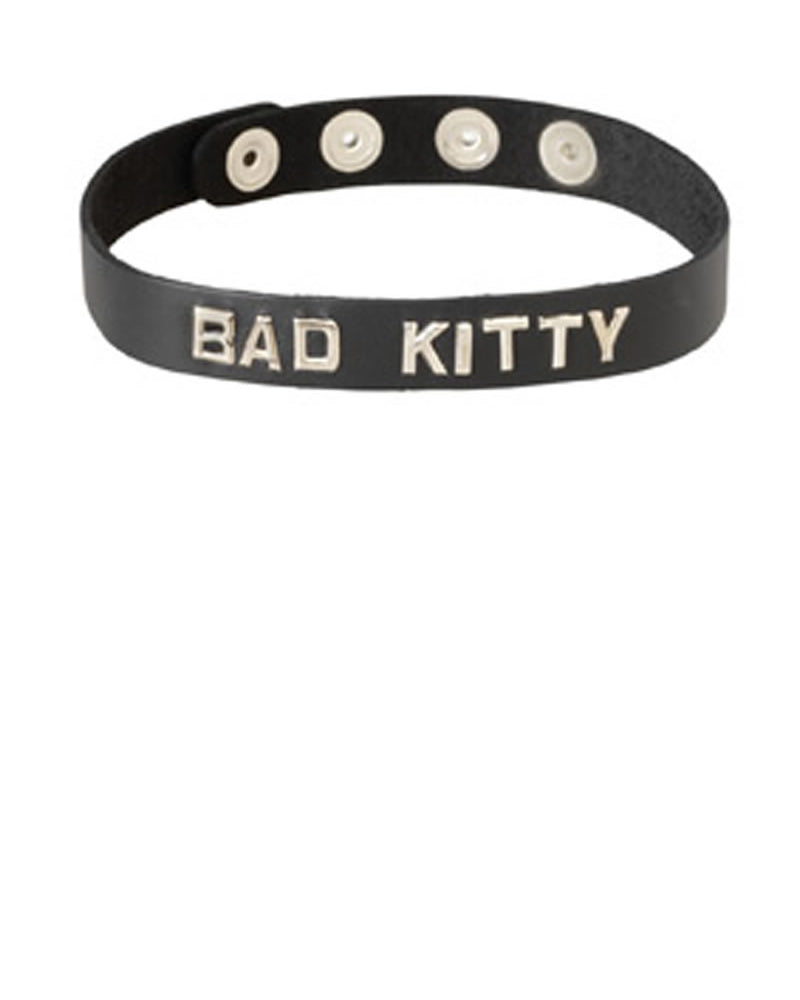 Collar con banda de palabras - Bad Kitty