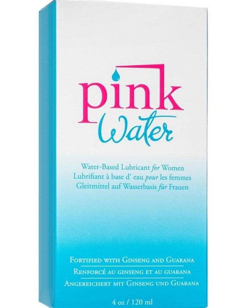 Pink Water 4oz Glass Bottle WateR Based Lubricant With Pump