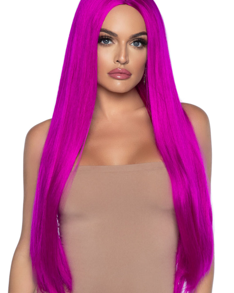 "33 Inch Long Straight Center Part Wig - Raspberry LA-A2864RASP"