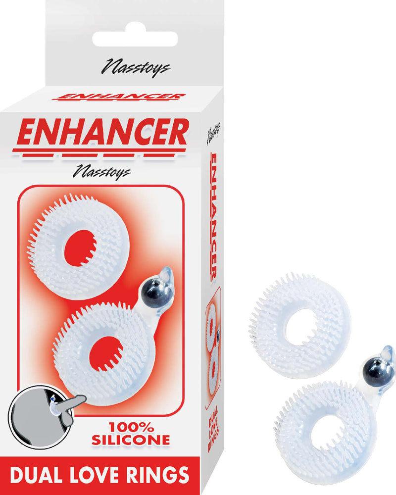 Enhancer Dual Love Rings - Clear
