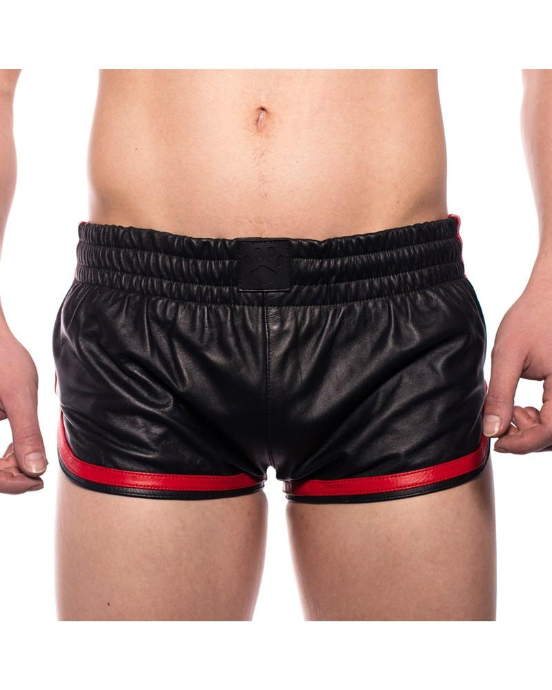 Pantalones cortos deportivos de cuero rojo Prowler, talla pequeña