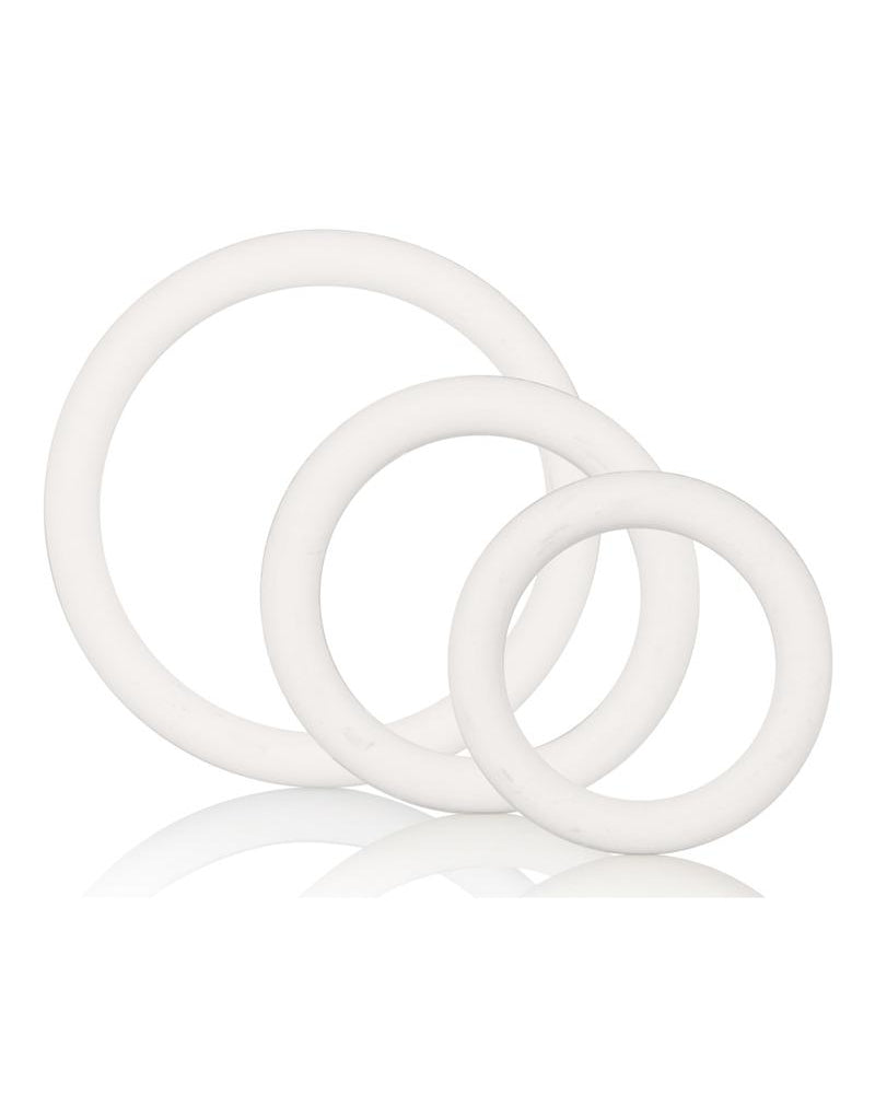 Rubber Cock Ring White 3 Piece