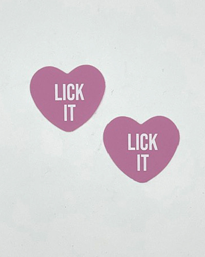 "Lick It Light Pink Candy Heart Pasties NN-LIK-CAH-LPI"