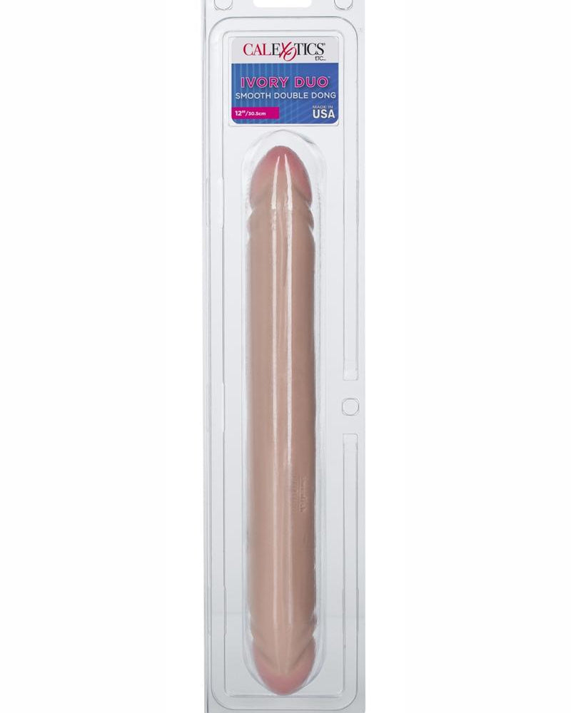 Dúo de marfil 12 liso, doble punta