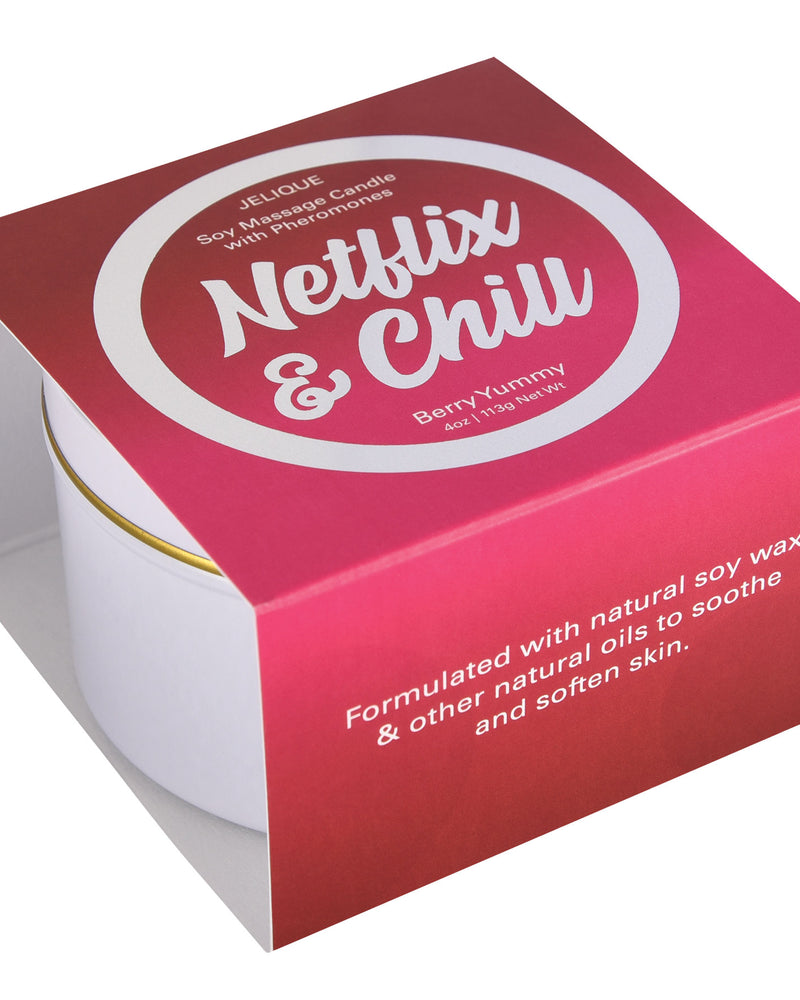 "Massage Candle - Netflix and Chill - Berry Yummy - 4 Oz. Jar JEL4505-04"