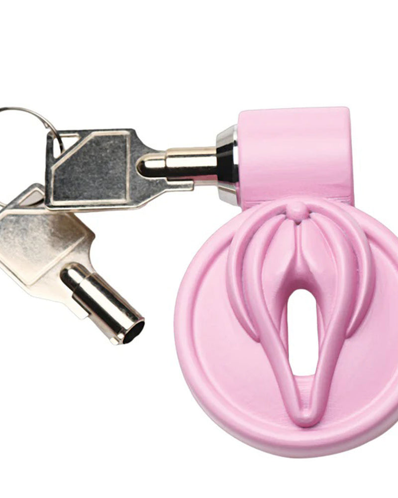 Pussification Vulva Chastity Cage - Pink