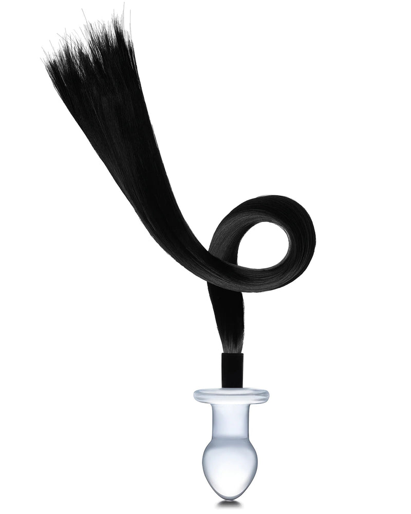 "3 Horse Tail Glass Butt Plug GLAS-160"