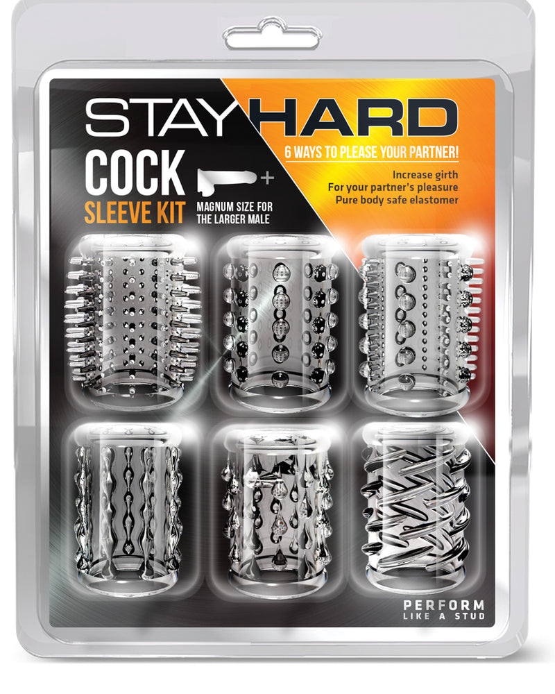 "Stay Hard Cock Sleeve Kit - Clear BL-60612"