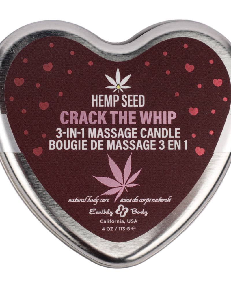 "Hemp Seed 3 in 1 Massage Candle Crack the Whip 4.7oz EB-HSCV025A"