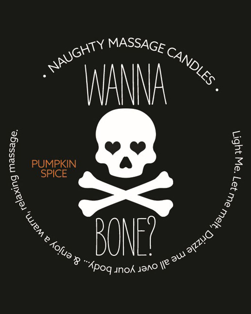 "Naughty Massage Candle - Wanna Bone - Pumpkin Spice KS14308"