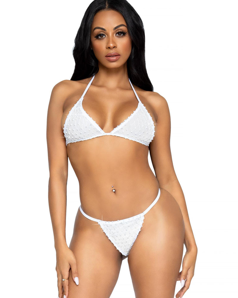 2 Pc Tempest Bikini Set - White- One Size