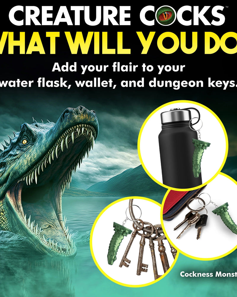 "Cockness Monster Keychain - Green CC-AH428"