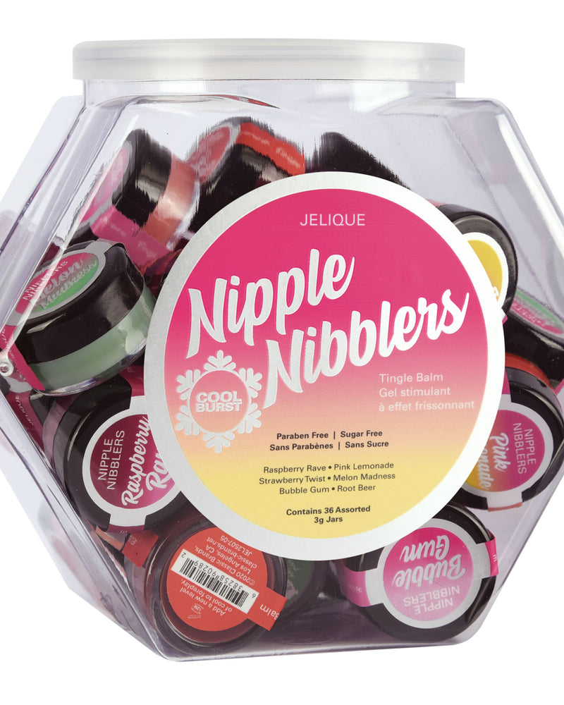 "Nipple Nibblers Tingle Balm - 36 Pc. Bowl - 3gm Jars Assorted JEL2500-99"