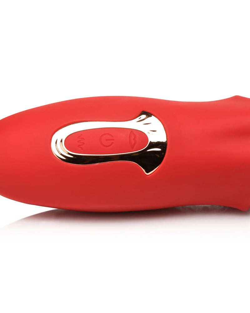 "Lickgasm Kiss and Tell Mini Kissing and Vibrating Clitoral Stimulator - Red INM-AH247"