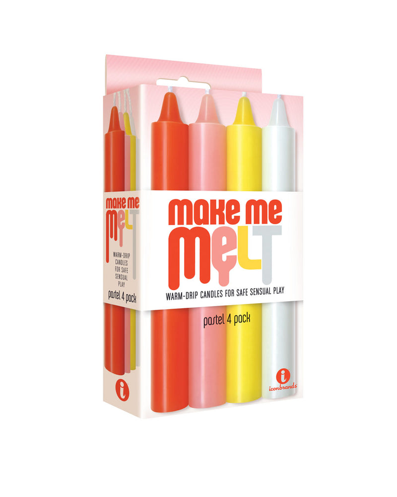 "The 9's Make Me Melt Sensual Warm-Drip Candles 4 Pack - Pastel ICB2327-2"
