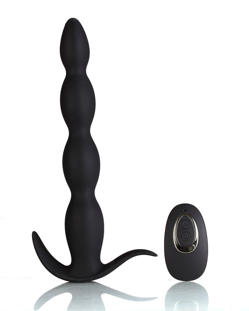 Mason Remote Control Silicone Butt Plug - Black