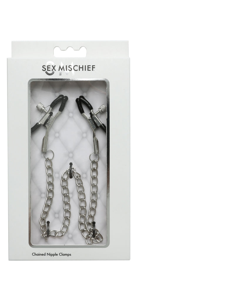 "Sex and Mischief Chained Nipple Clamps SS100-89"