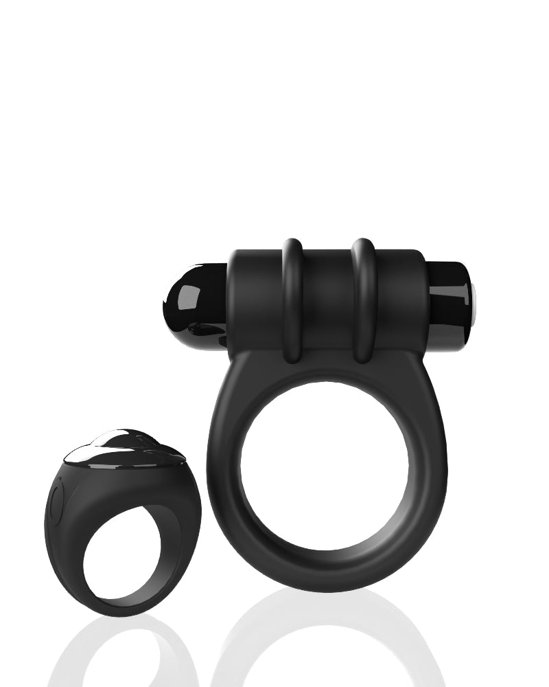 Screaming O Remote Controlled Switch Vibrating Ring - Black
