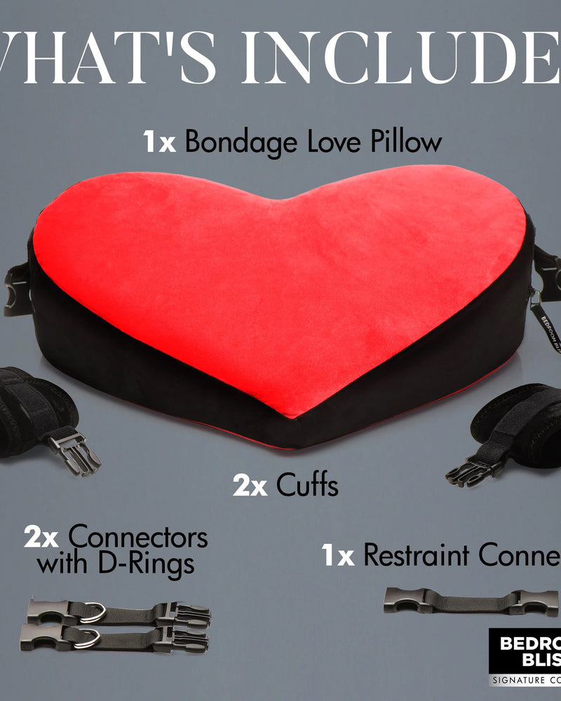 "Bondage Love Pillow - Black/red BB-AH365"