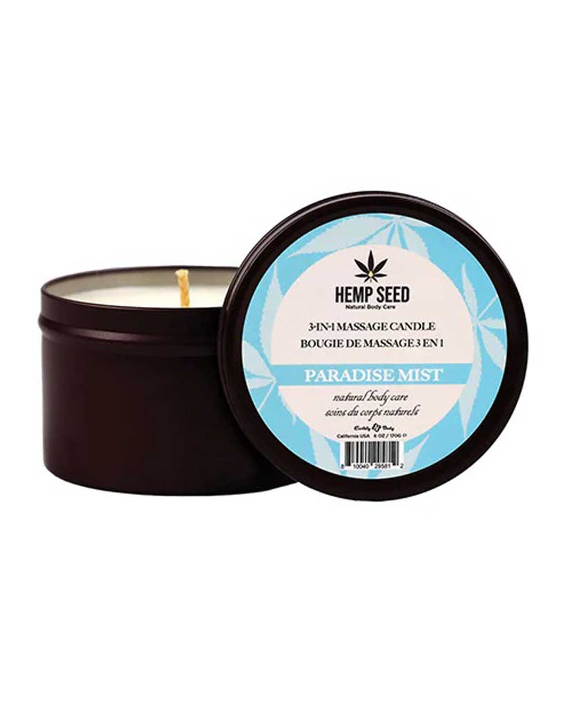 Hemp Seed 3-in-1 Massage Candle - Paradise Mist 6 Oz