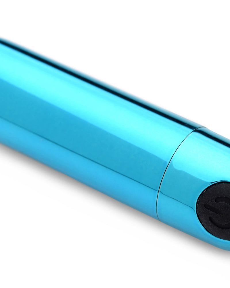 "10x Rechargeable Vibrating Metallic Bullet - Blue BNG-AG656-BLU"