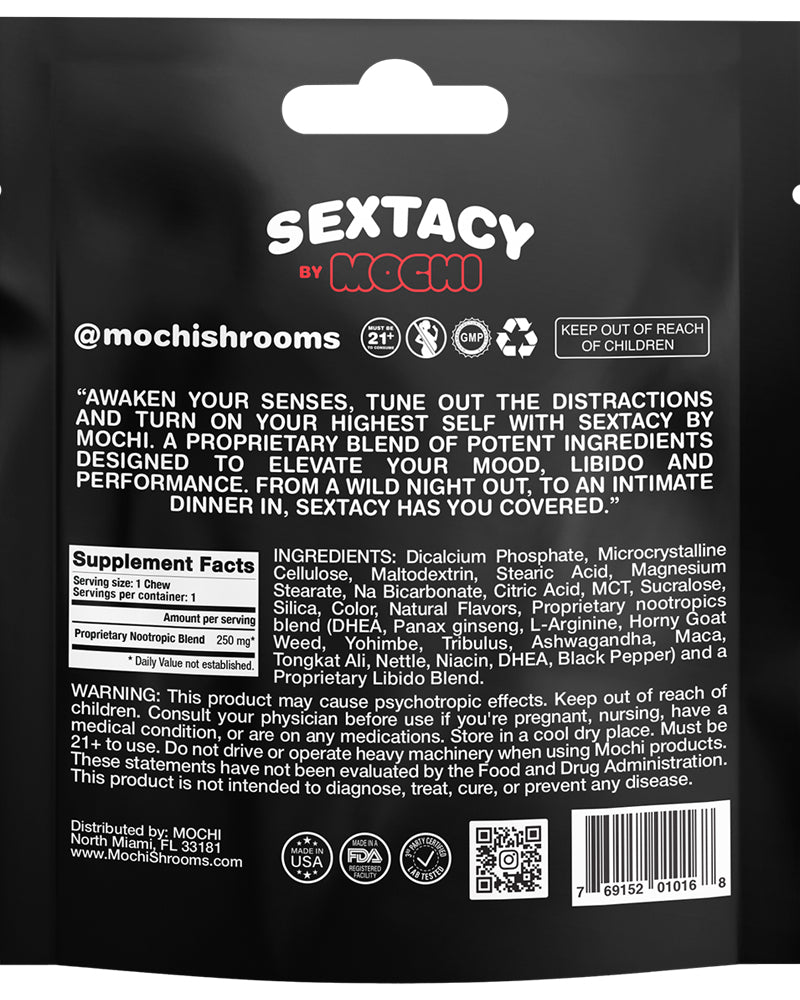 Mochi Sextacy by Mochi Libido Enhancer Chew 12 Pack Display (1 Per Pack)