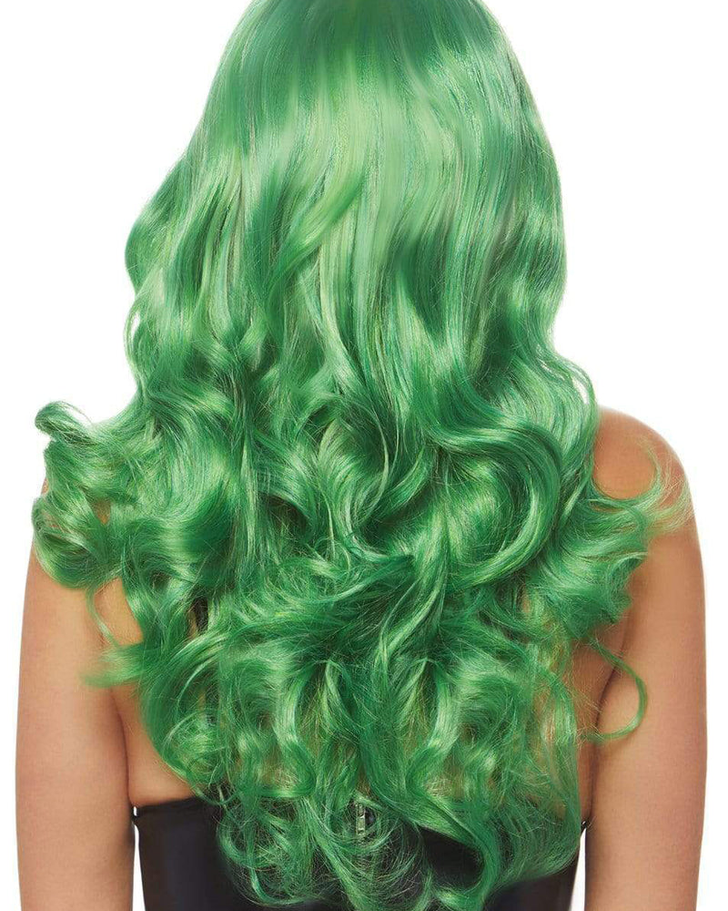 "24 Inch Misfit Long Wavy Bang Wig - Green LA-A2766GRN"