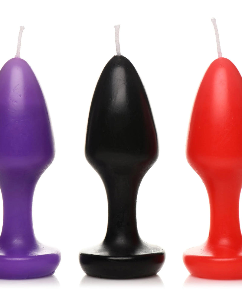 Kink Inferno Drip Candles - Black, Purple, Red