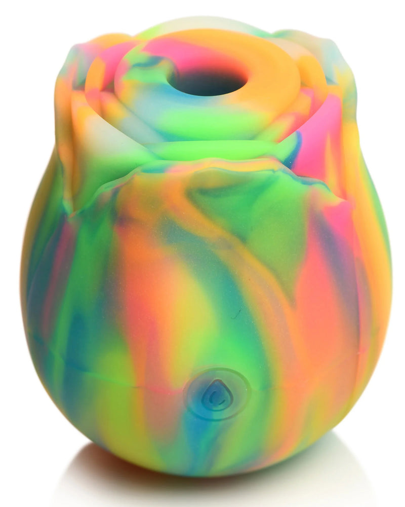 Glow Rose Glow-in-the-Dark Rose Clit Stimulator - Rainbow