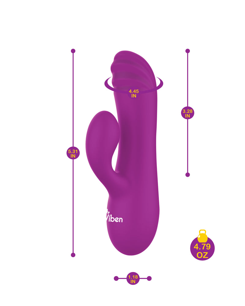 Jolie - Berry - Intense Mini Rabbit Vibe With Pleasure Ridges