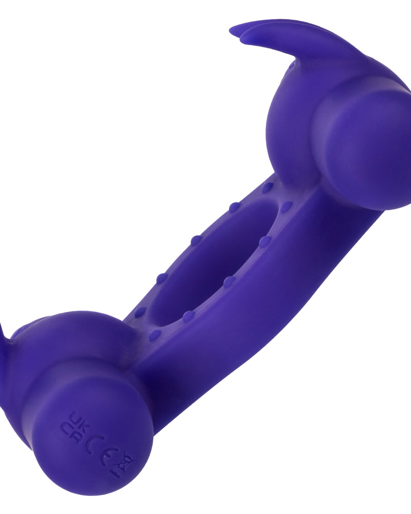 Silicone Rechargeable Triple Orgasm Enhancer - Purple