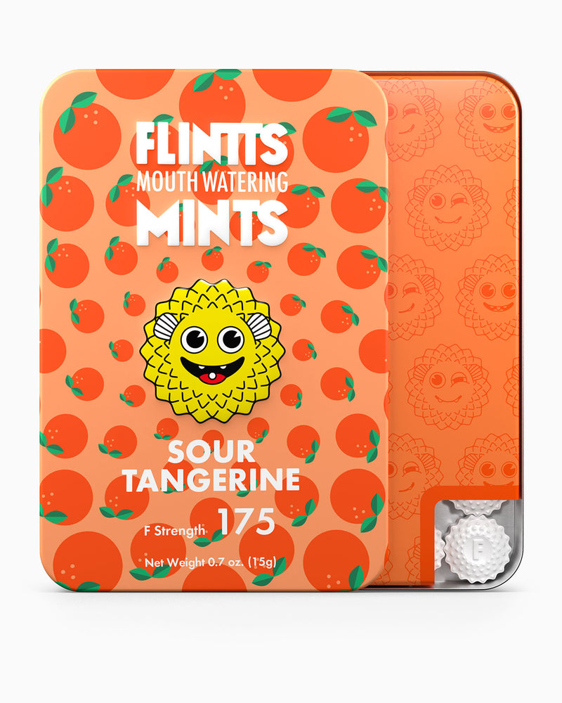 "Flintts Mouth Watering Mints Sour Tangerine - F-Strength 175 FM-TANGERINE"