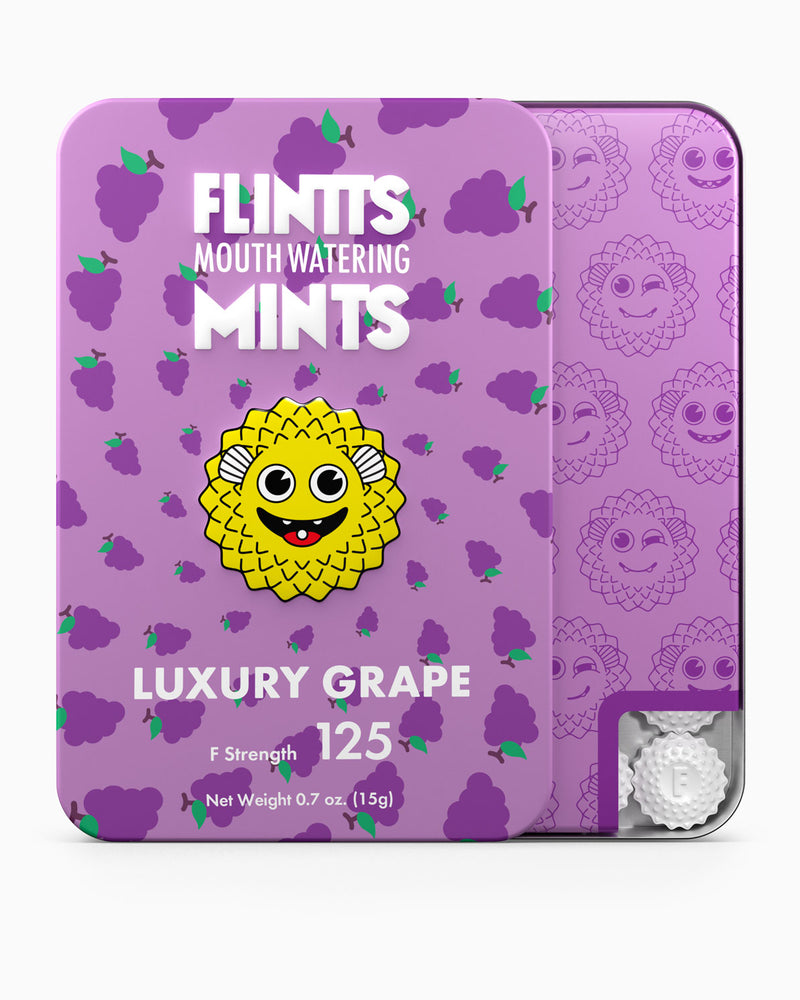 "Flintts Mouth Watering Mints Luxury Grape - F-Strength 125 FM-LUXGRAPE"