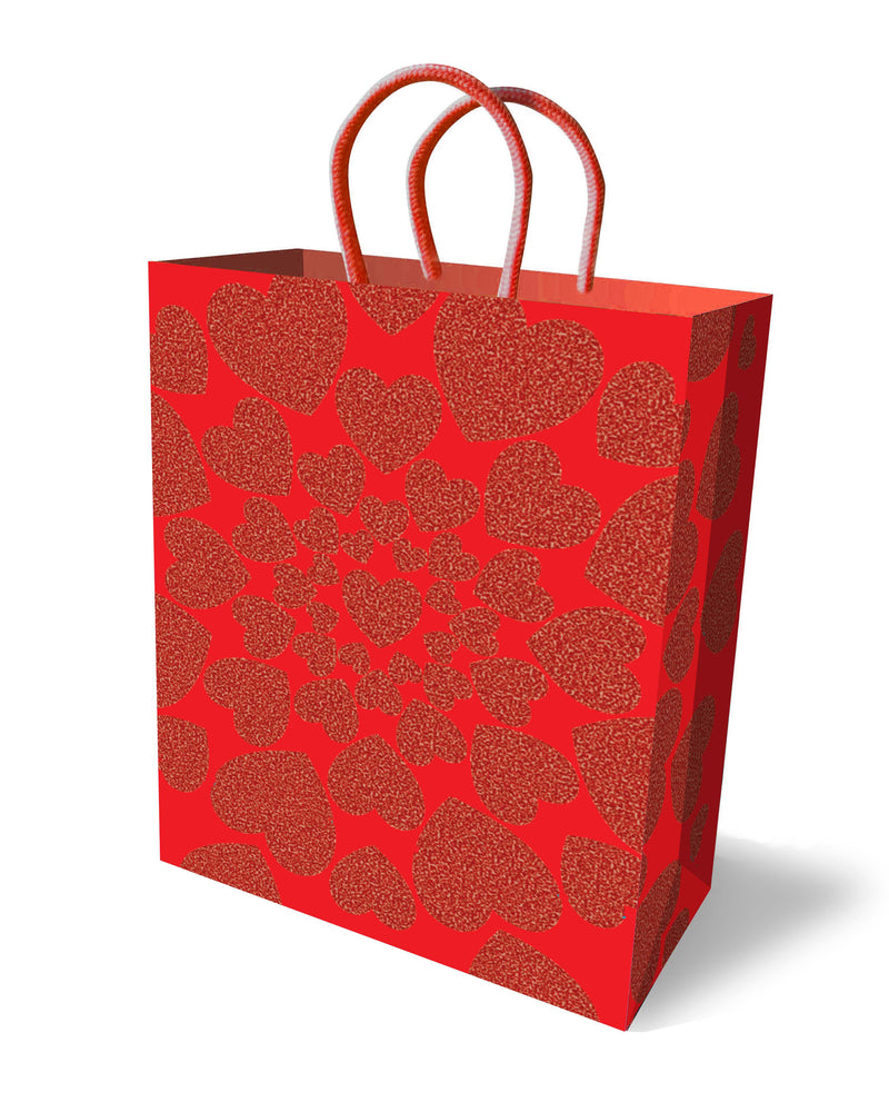 "Glitter Heart Gift Bag - Red LG-LGP026"