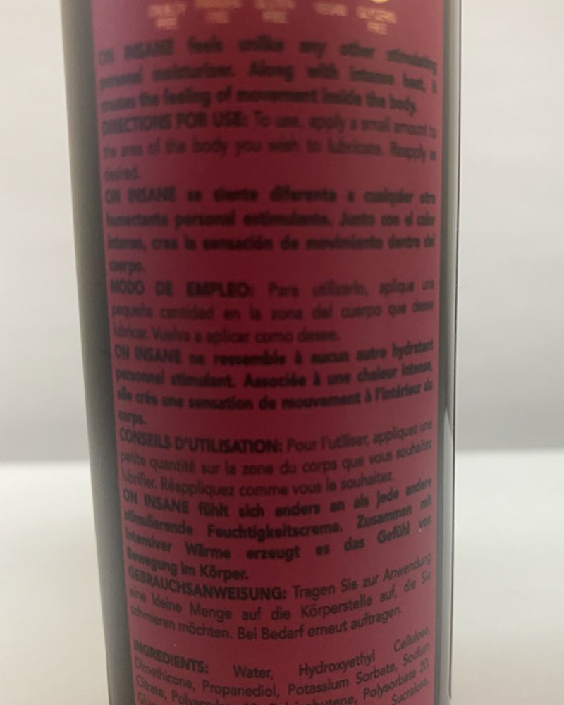 On Insane Ultra-Stimulating Personal Moisturizer - 4oz Cherry Pop