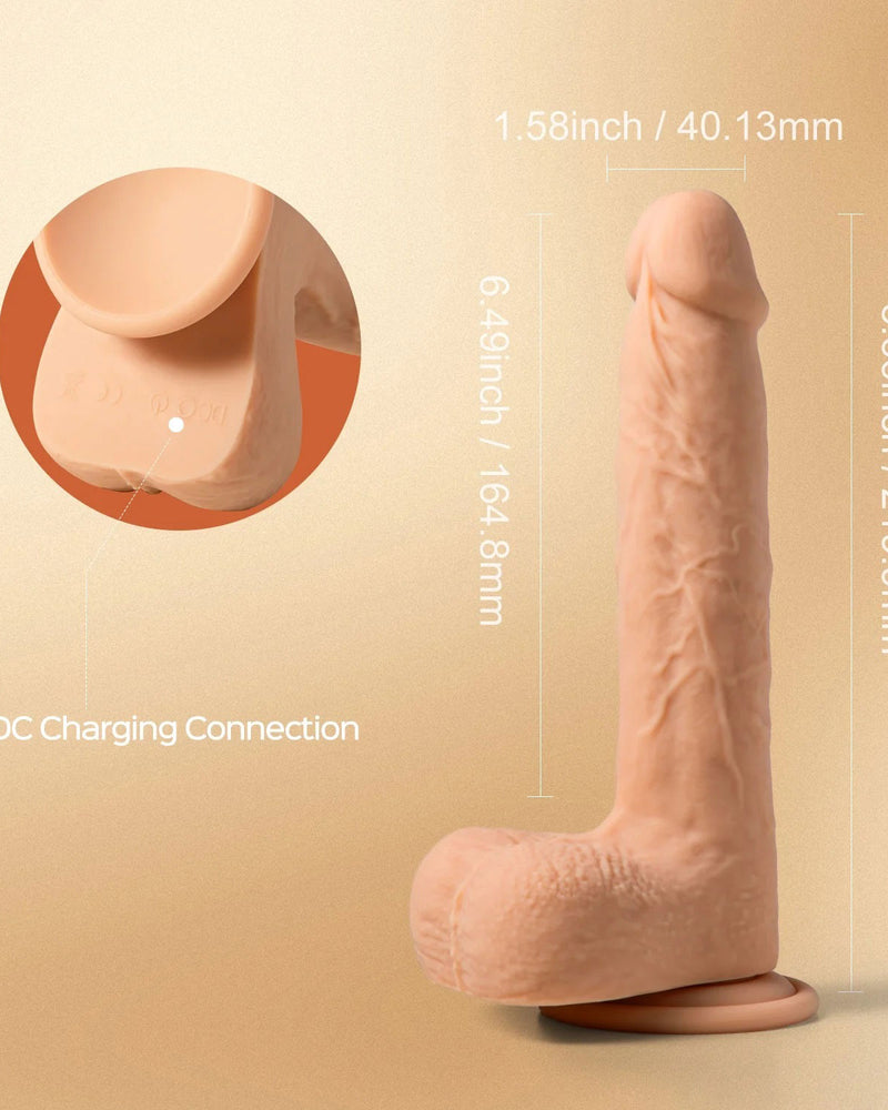 "Luis-App Controlled 8.5 Real Thrusting Dildo With Clit Licker H-DD-12-915FL-8.5"