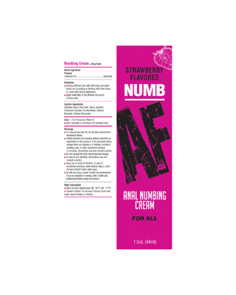 Numb Af Anal Desensitizer Strawberry 1.5oz