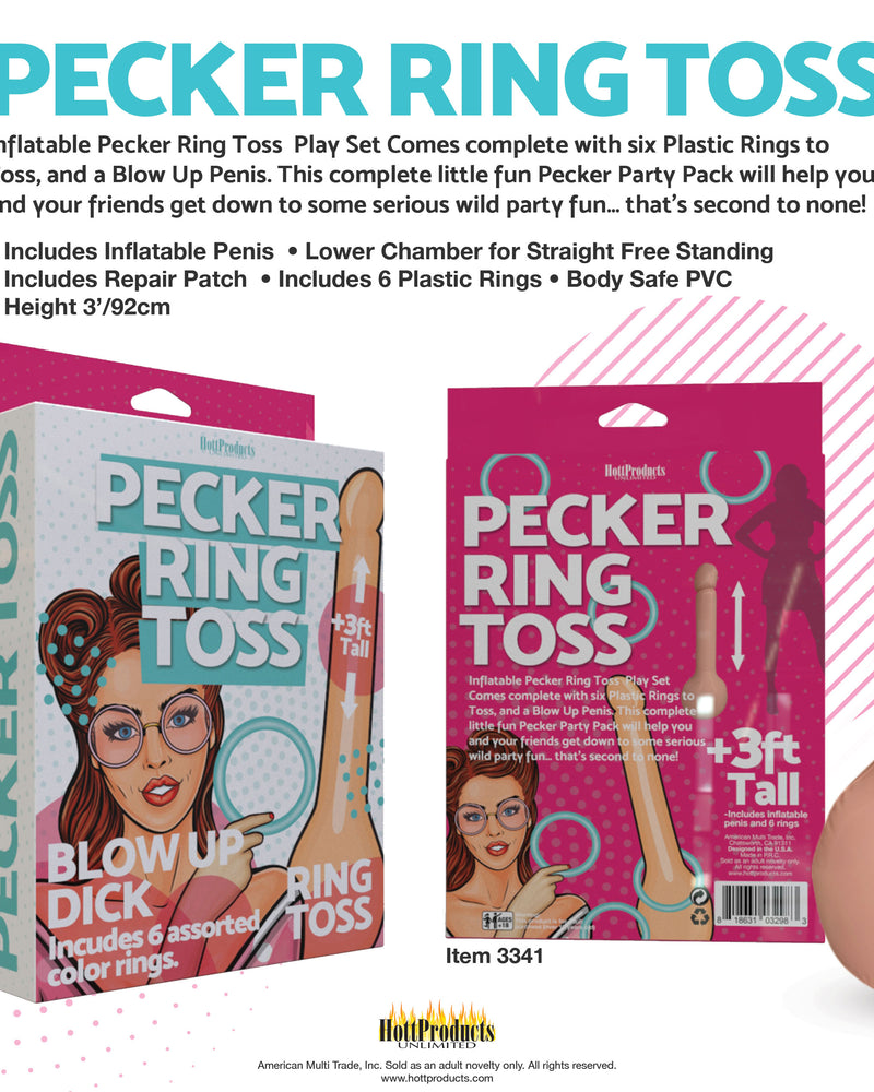 "Inflatable Pecker Ring Toss HTP3341"