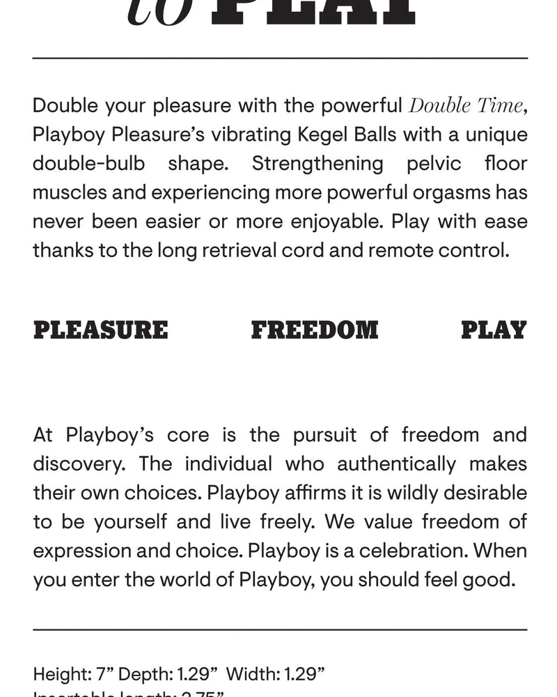 "Playboy Pleasure - Double Time - Kegel Balls - Dark Purple PB-RS-2406-2"