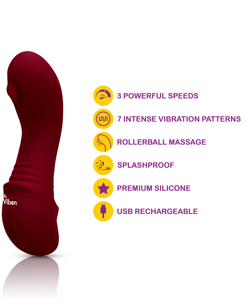 Zaina - Ruby - Intense Mini G-Spot Vibe With Rollerball Massage